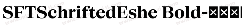 SFTSchriftedEshe Bold字体转换